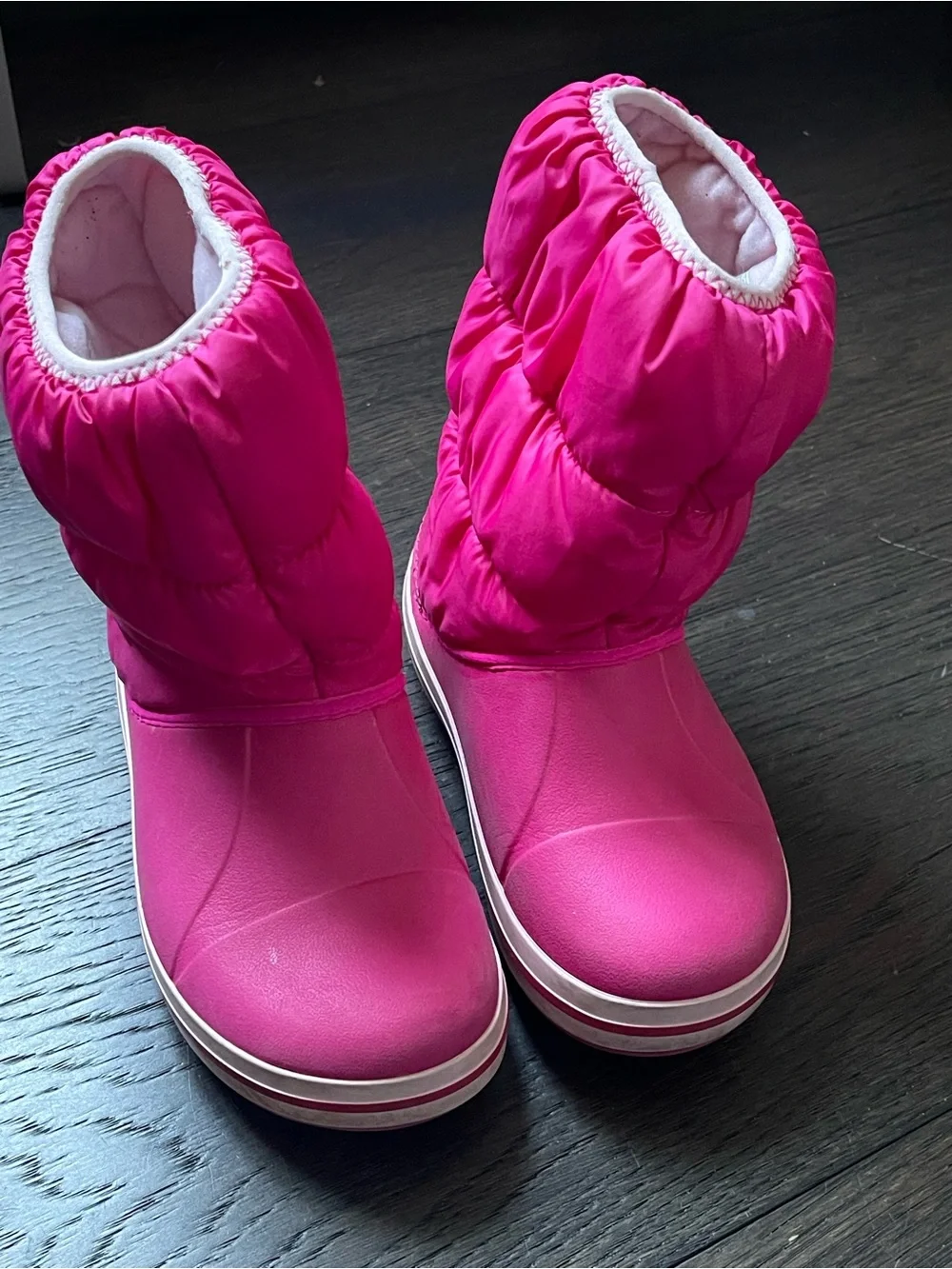 CROCS Kids Pink rain/ snow boots